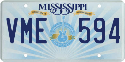 MS license plate VME594