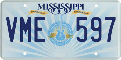 MS license plate VME597