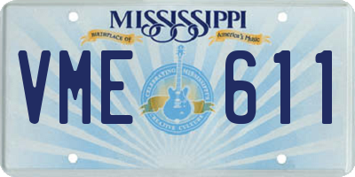 MS license plate VME611