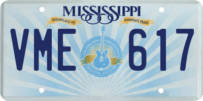 MS license plate VME617