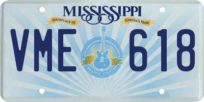 MS license plate VME618