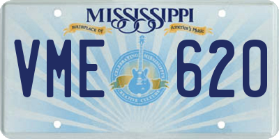 MS license plate VME620