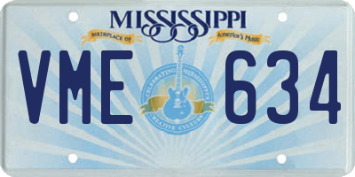MS license plate VME634
