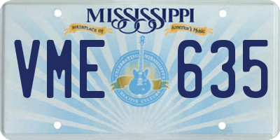MS license plate VME635