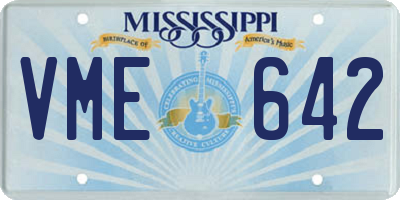 MS license plate VME642