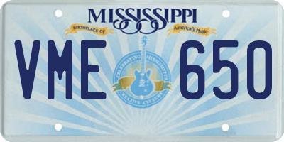 MS license plate VME650