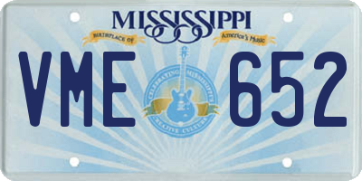 MS license plate VME652