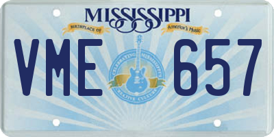 MS license plate VME657