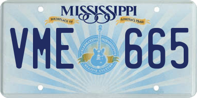 MS license plate VME665