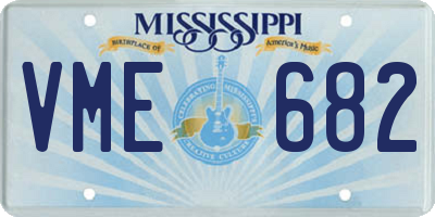 MS license plate VME682