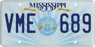 MS license plate VME689