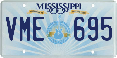 MS license plate VME695