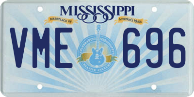 MS license plate VME696