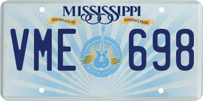 MS license plate VME698