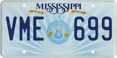 MS license plate VME699