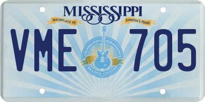 MS license plate VME705
