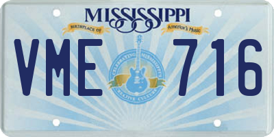 MS license plate VME716