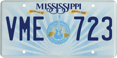 MS license plate VME723