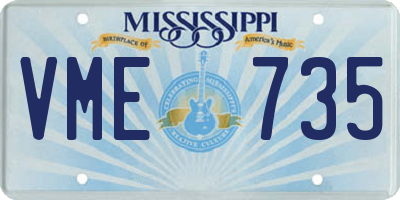 MS license plate VME735
