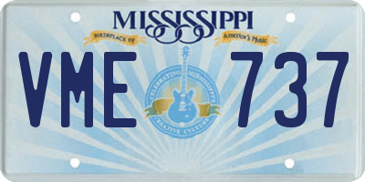 MS license plate VME737