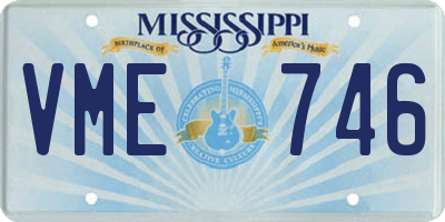 MS license plate VME746