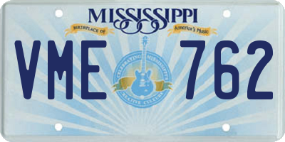 MS license plate VME762