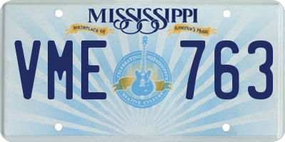 MS license plate VME763