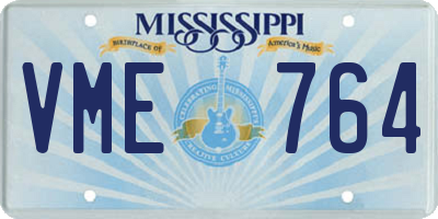 MS license plate VME764