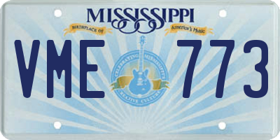 MS license plate VME773