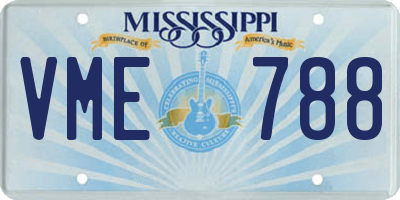 MS license plate VME788
