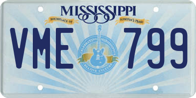 MS license plate VME799