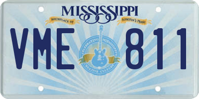 MS license plate VME811