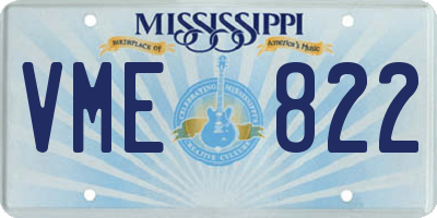 MS license plate VME822