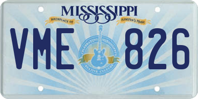 MS license plate VME826