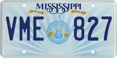 MS license plate VME827