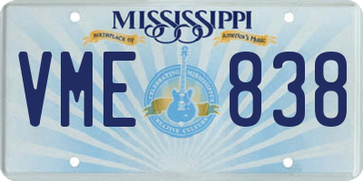 MS license plate VME838