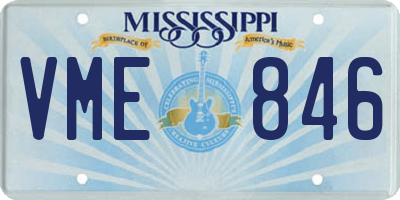 MS license plate VME846