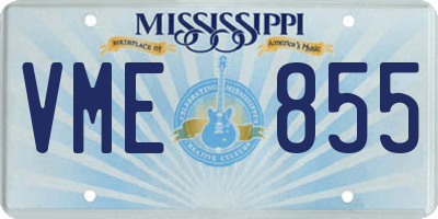 MS license plate VME855