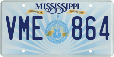 MS license plate VME864