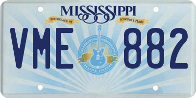 MS license plate VME882