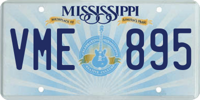 MS license plate VME895