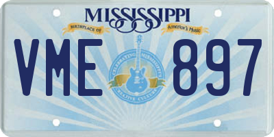 MS license plate VME897