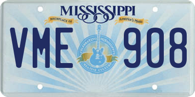 MS license plate VME908