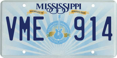 MS license plate VME914