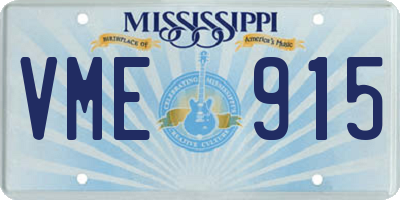 MS license plate VME915