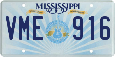 MS license plate VME916