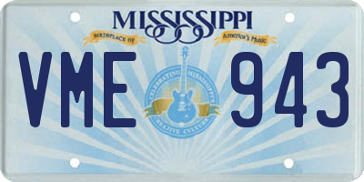 MS license plate VME943