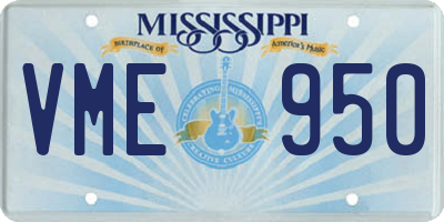 MS license plate VME950