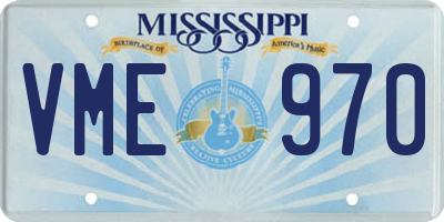MS license plate VME970
