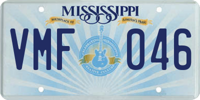 MS license plate VMF046